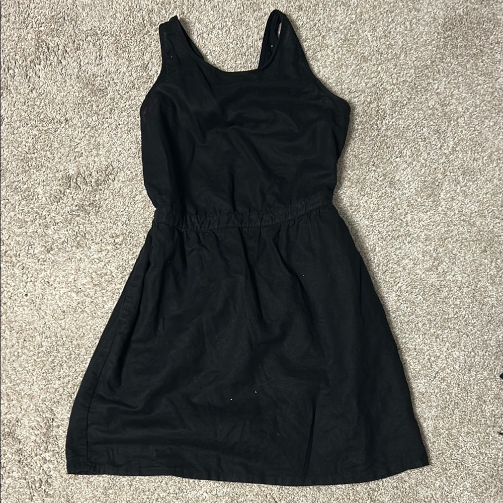 GAP Black Sleeveless Scoop Neck Mini Sundress